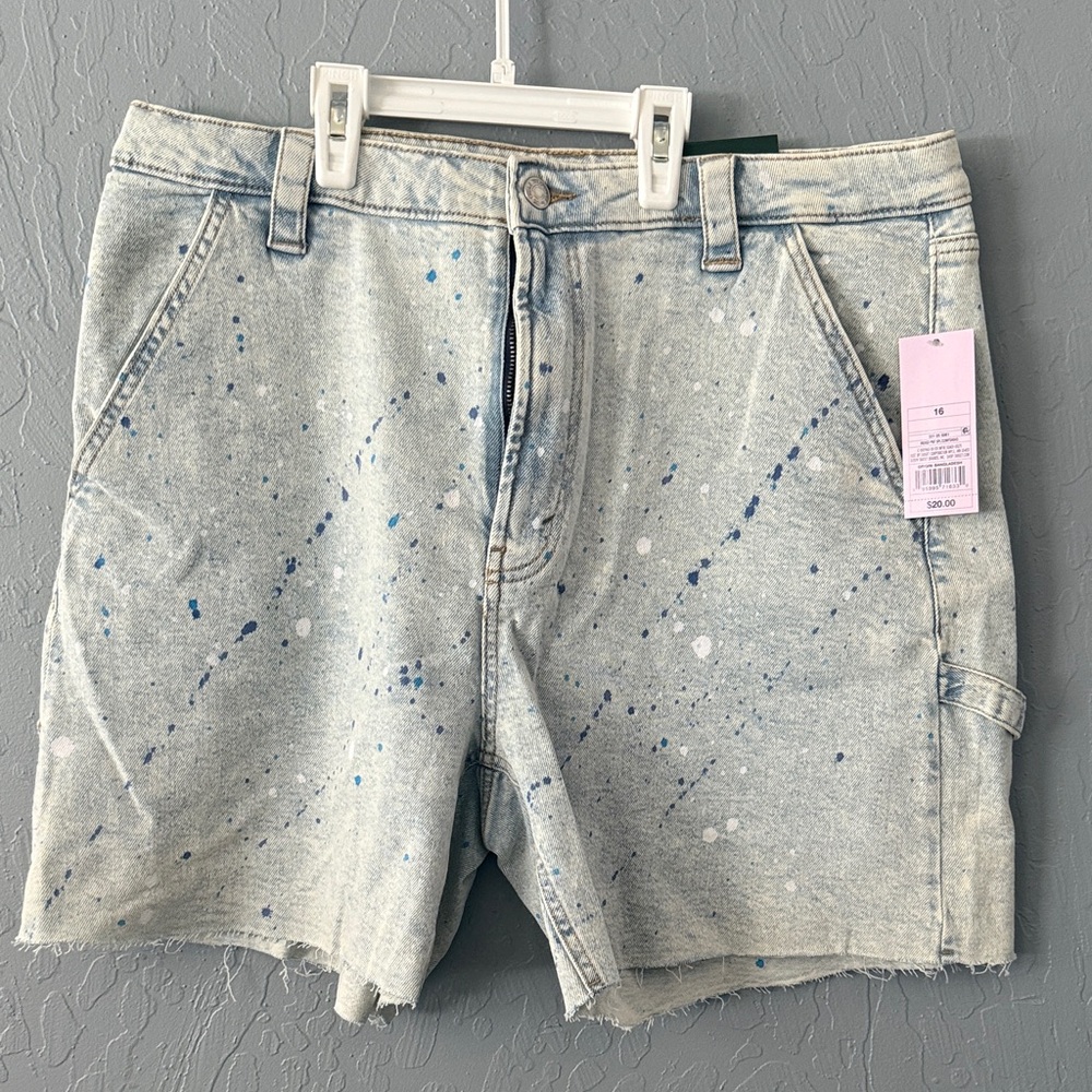 Wild Fable Light Blue Splatter Jean Shorts